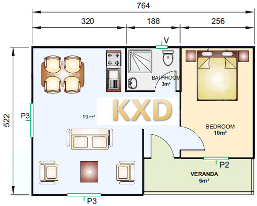 Prefab Steel Bungalow with Ce Certification