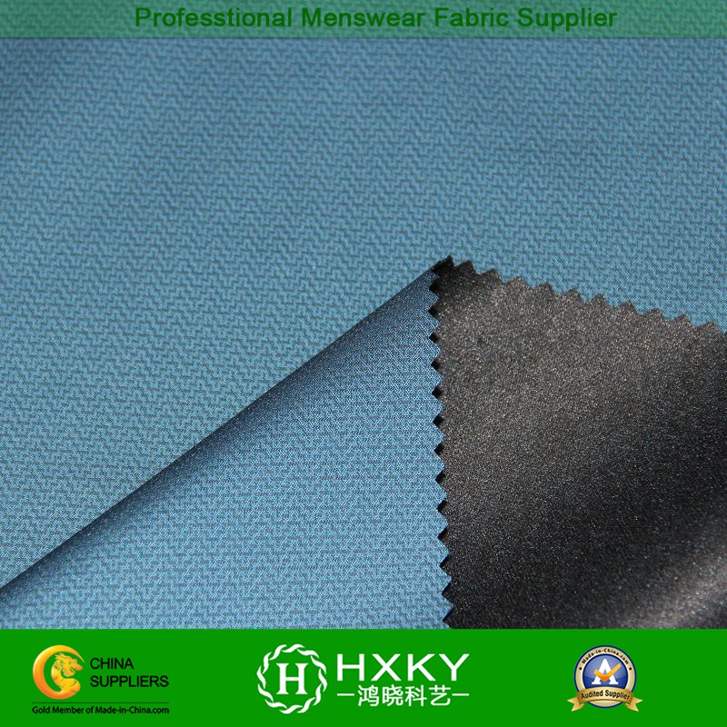 Wave Pattern Jacquard Polyester Compound Fabric for Jacket