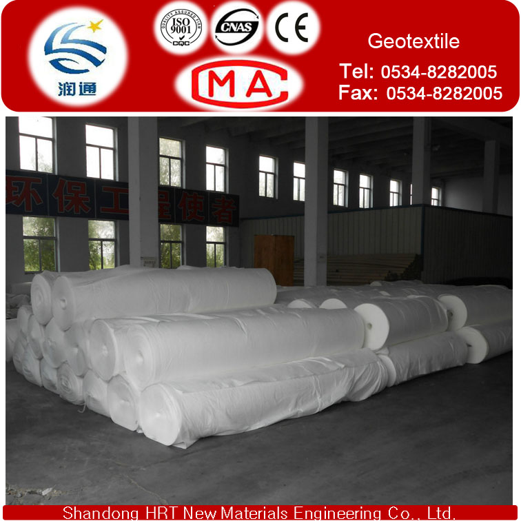 White Nonwoven Geotextile with Short Fiber