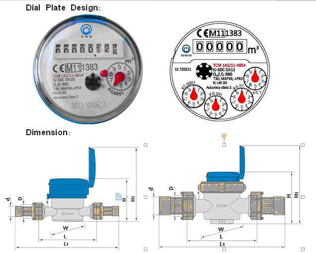 Single Jet Water Meter (D7-3)