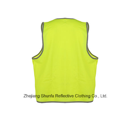 Hot Cheap Reflective Safety Vest Made of 100% Polyester Tricot Fabric