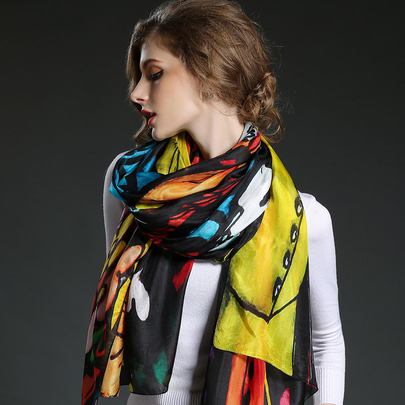 Colorfull Scarf Sexy Girl Silk Scarves