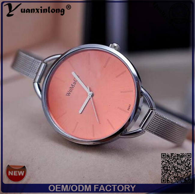 Yxl-413 2016 Fashion Ladies Wrist Watch Japan Movt Quartz Watch Colorful Dial Vogue Dress Mesh Strap Women Watch