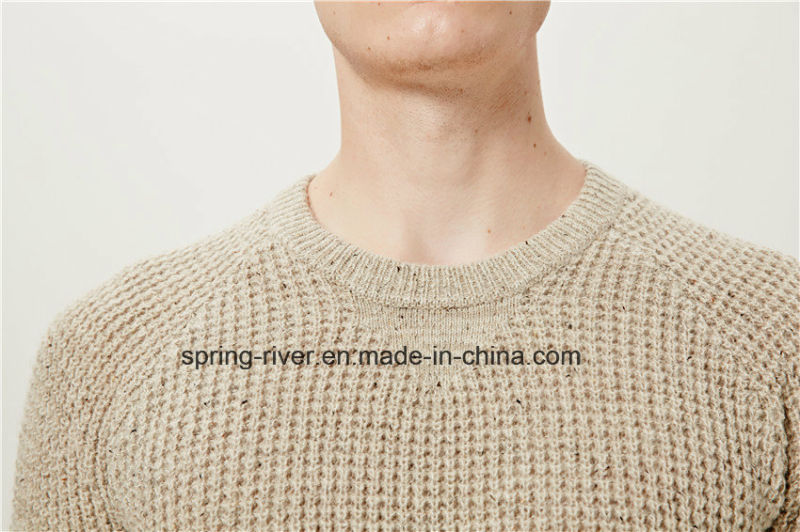 Nep Yarn Knit Pullover Men Sweater