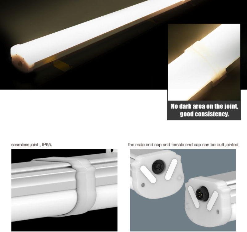 Seamless Connecting 50W  Ik10 IP65 LED Tri-Proof Lamp with UL TUV Dlc SAA Ce RoHS