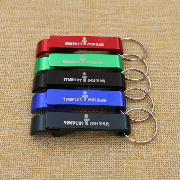 Cheapest Promotional Gifts Metal Aluminum Beer Bottle Opener Keychain with Logo