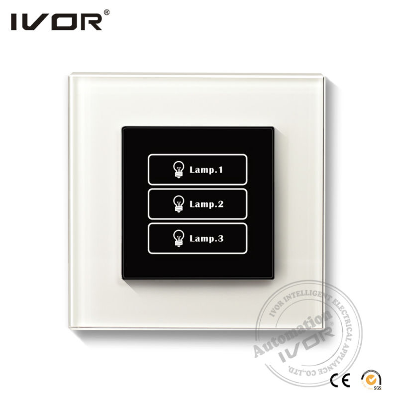 3 Gangs Lighting Switch Touch Panel Glass Outline Frame (HR1000-GL-L3)