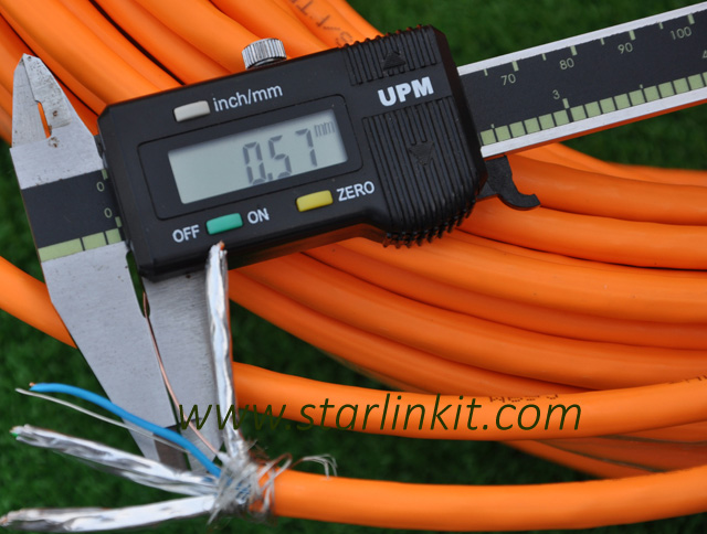 10g 650MHz SFTP Shielded Cat7 LAN Cable with LSZH Jacket