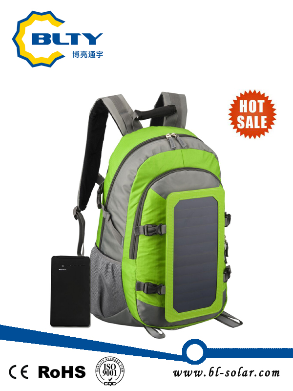 Solar Charger Backpack with 6.5W 6V Solar Panel