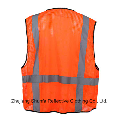 High-Visibility Reflective 100% Polyester Mesh Safety Vest