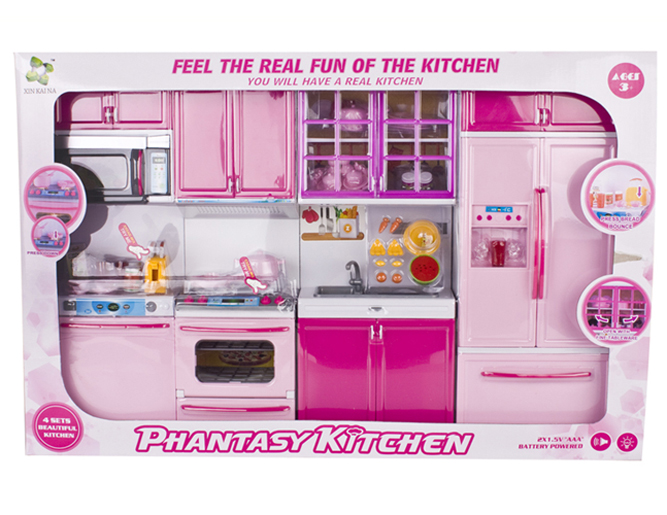 Electric Toy Pretend Play Toy Set Kitchen Set for Girls (H9632129)