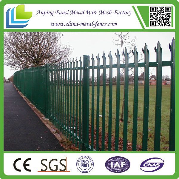 Galvanized Steel Perimeter Security Palisade Fence for UK Market