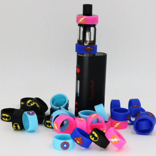 New Silicone Vape Band Customized 22mm Diameter with Concaved Logo