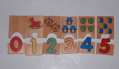 Wooden Number Puzzle for Education