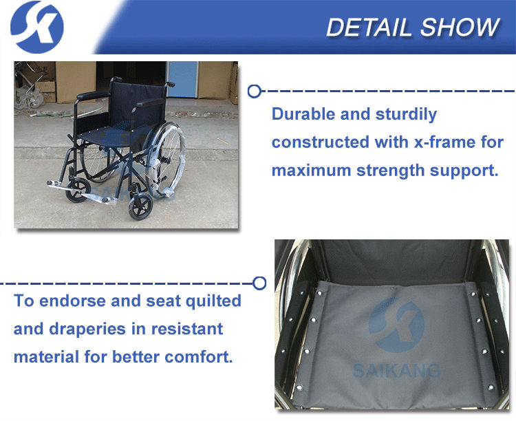 Foldable Design Wheelchair for Disabled (CE/FDA/ISO)