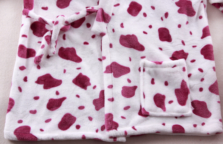 Kimono Bathrobe Printed Coral Fleece Fabric