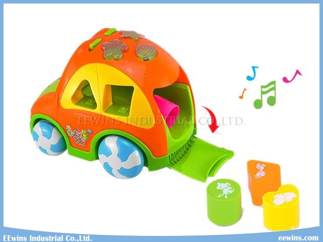 Electric Car Educational Toys with Music and Education Blocks Toys