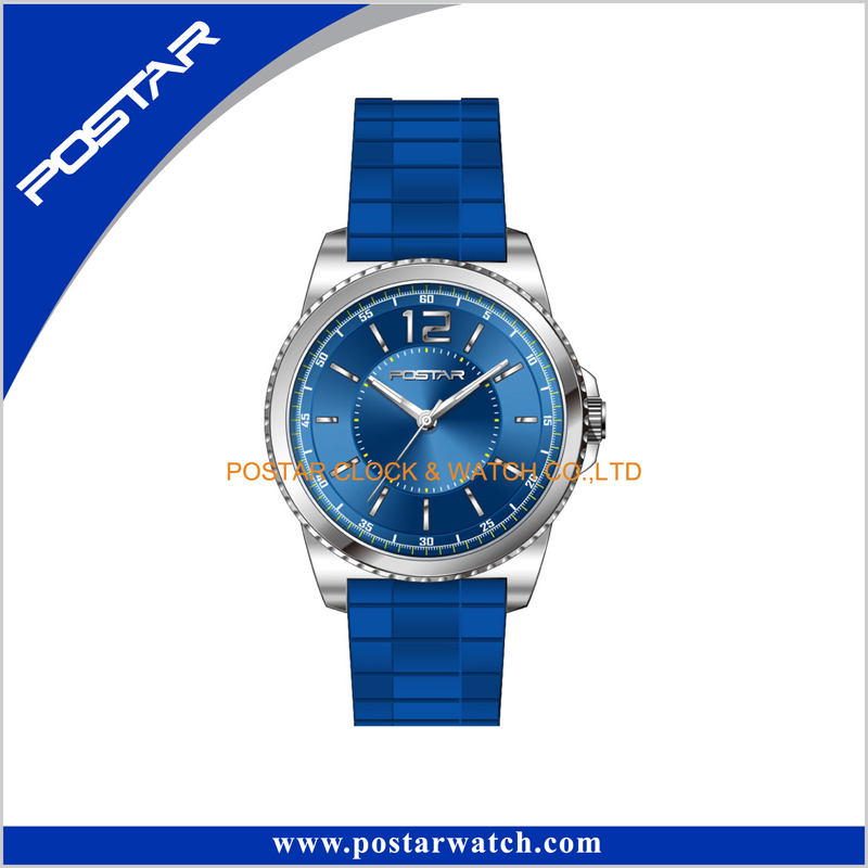 Customized Logo Stainless Steel Wrist Watches with Colorful Strap