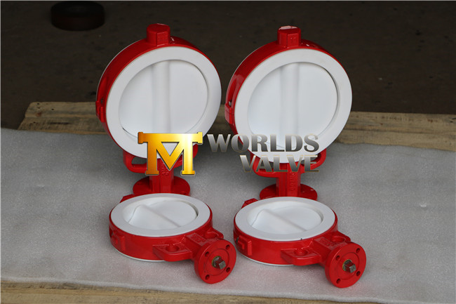 Teflon Seat Split Body Wafer Butterfly Valve