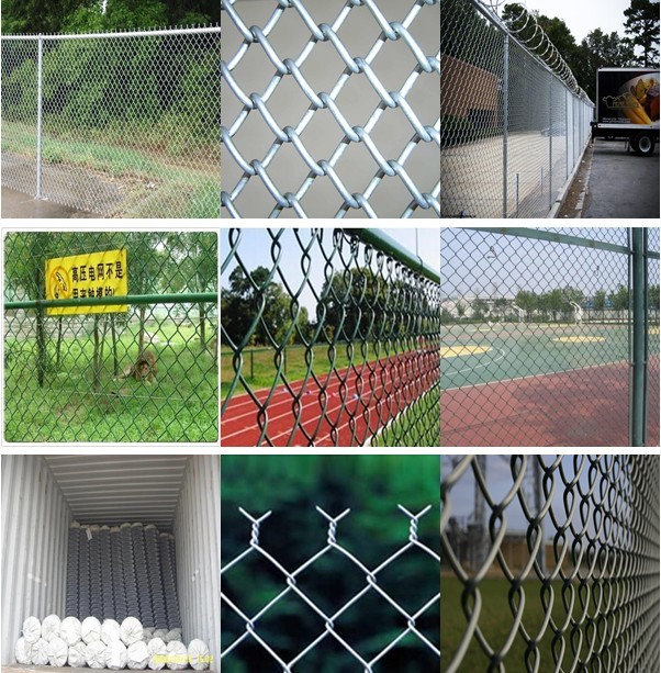 PVC Coated Protected Wire Mesh Chain Link Fence