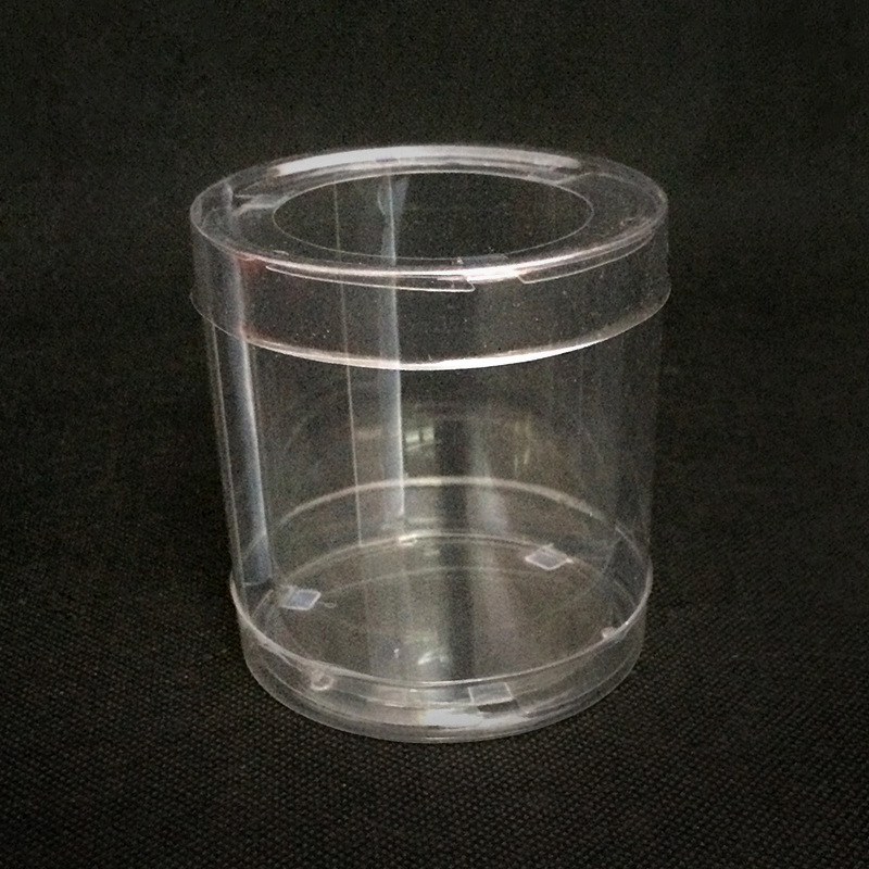 Clear plastic cylinder tubes (PET round box)