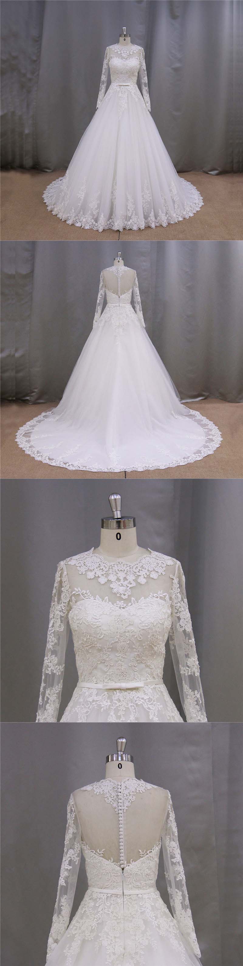 New Style Long Sleeve Wedding Dress Wedding Gown Bridal Dress