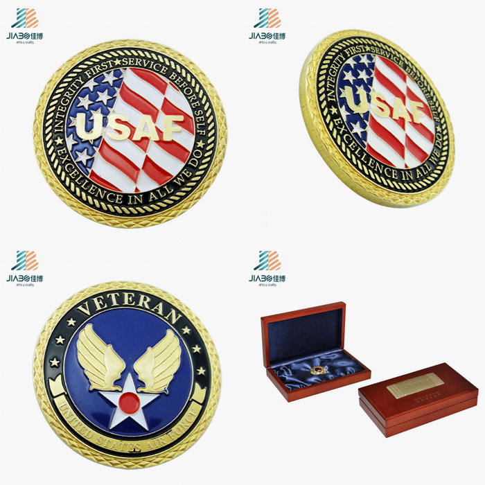 40mm Zinc Alloy Custom USA Military Police Coin Gold Metal Challenge Souvenir Coins (JIABO-JNB1066)