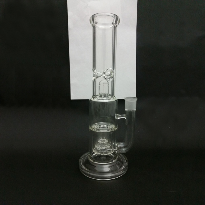 Triple Stacked Interior Showerhead Hookah Glass Smoking Water Pipes (ES-GB-329)