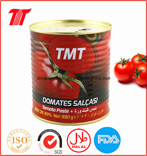 830g Canned Tomato Paste of Tmt Brand of High Quality