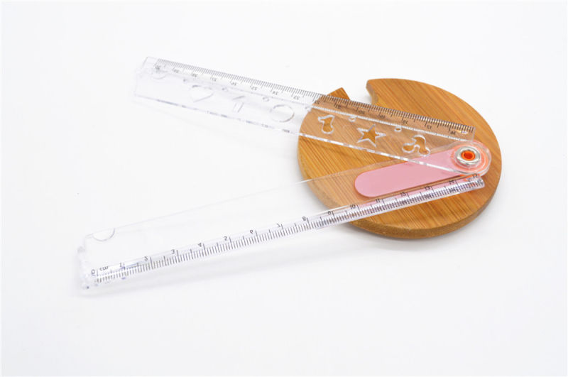 2016 Geometry Shape Folding Plastic Ruler for Office Stationery