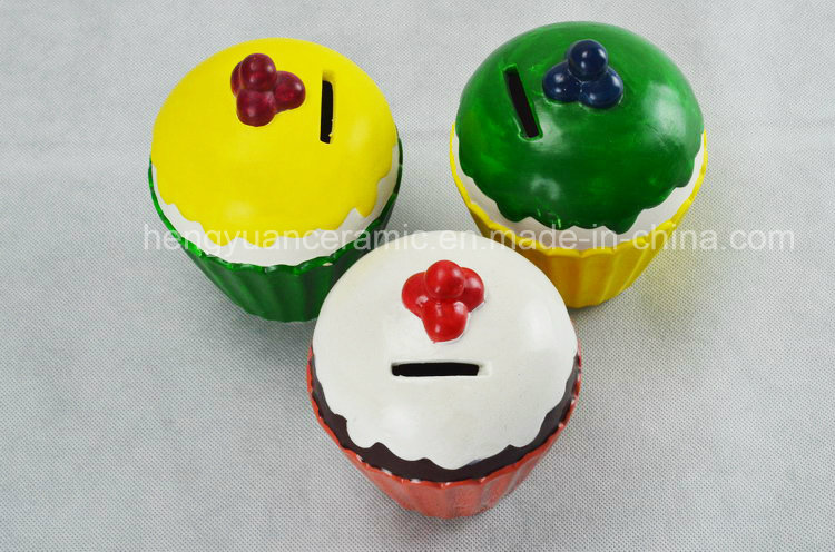 Girls Gift of Cupcake Shape Coin Bank for Home Decoration