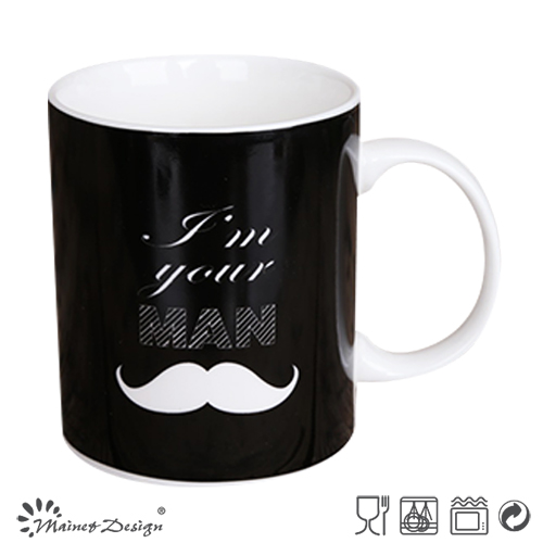 Black Color with Words Printing Straight Coffee Mug