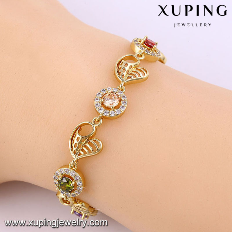 74261 -Fashion Colorful CZ Diamond Imitation Women Jewelry Bracelet in Environmental Copper