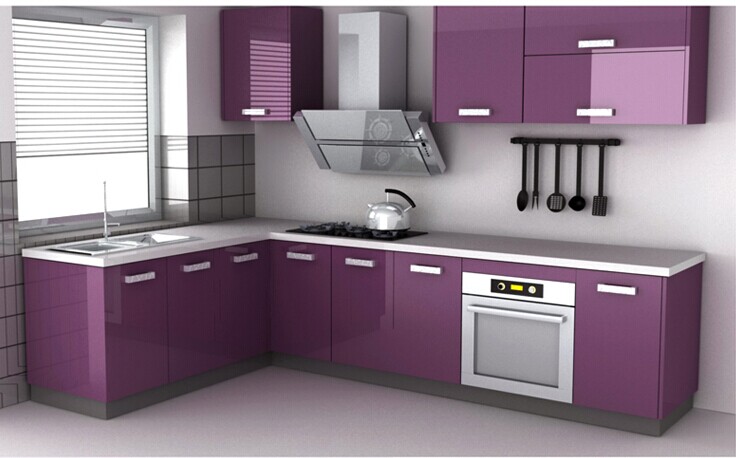 Glossy Wooden Acrylic Kitchen (ZH)