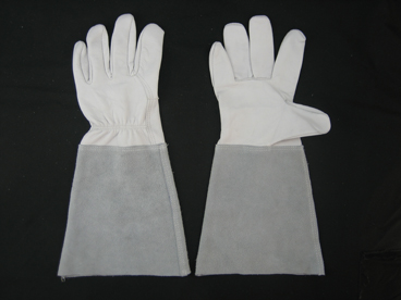 Goat Leather Palm Long Sleeve TIG Welding Work Glove-6610