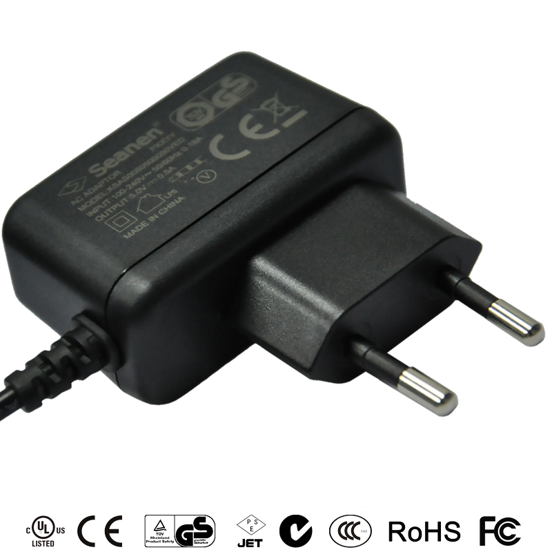 5watt/5W Power Adapter with Us Pin for Mobile Device, Set-Top-Box, Printer, ADSL, Audio & Video or Household Appliance