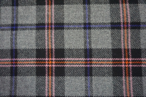 Plaid Wool Fabric with 4 Colors