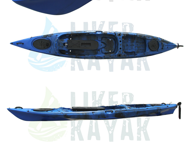 LLDPE/HDPE Single Cheap Fishing Kayaks 4.3m Length