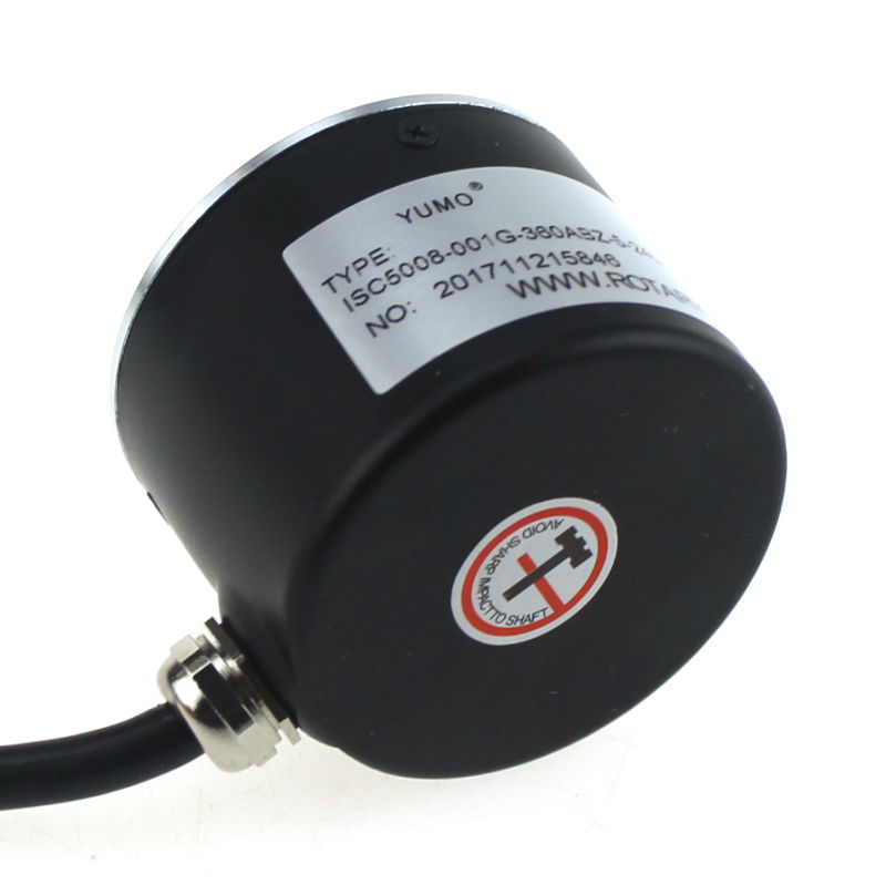 Yumo Isc5008-001g-360abz-5-24L Housing 50mm Shaft 8mm 360 Pulses Solidy Shaft Incremental Rotary Encoder