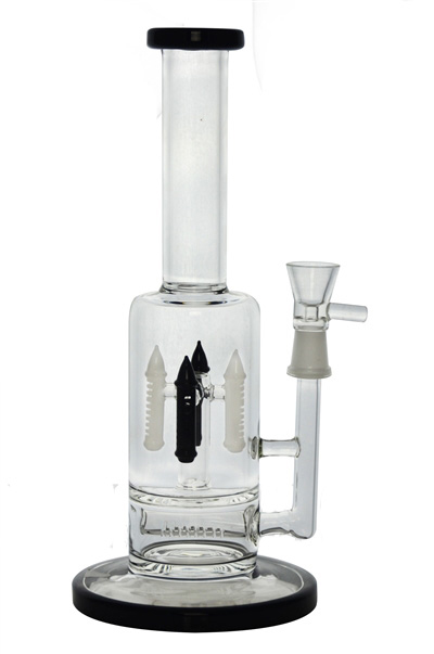 4 Tower Inline Showerheads Glass Water Pipe for Smoking (ES-GB-449)