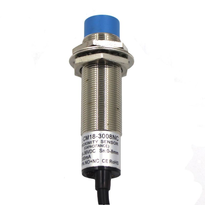 Yumo Cm18-3008nc Plastic Detection Distance 0-8mm Adjustable NPN. No+Nc Capacitive Proximity Switch