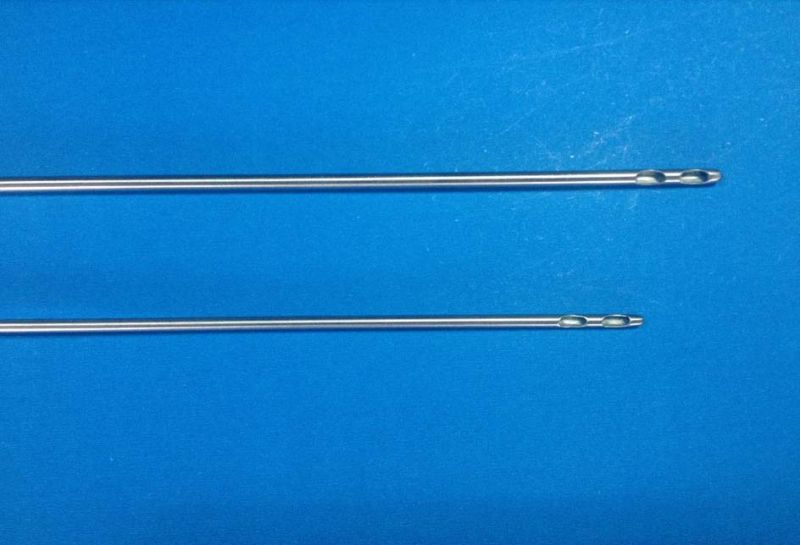 Two Flat Holes Luer-Lock Liposuction Cannula