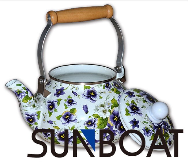 Enamel Customized Teapot with Cover