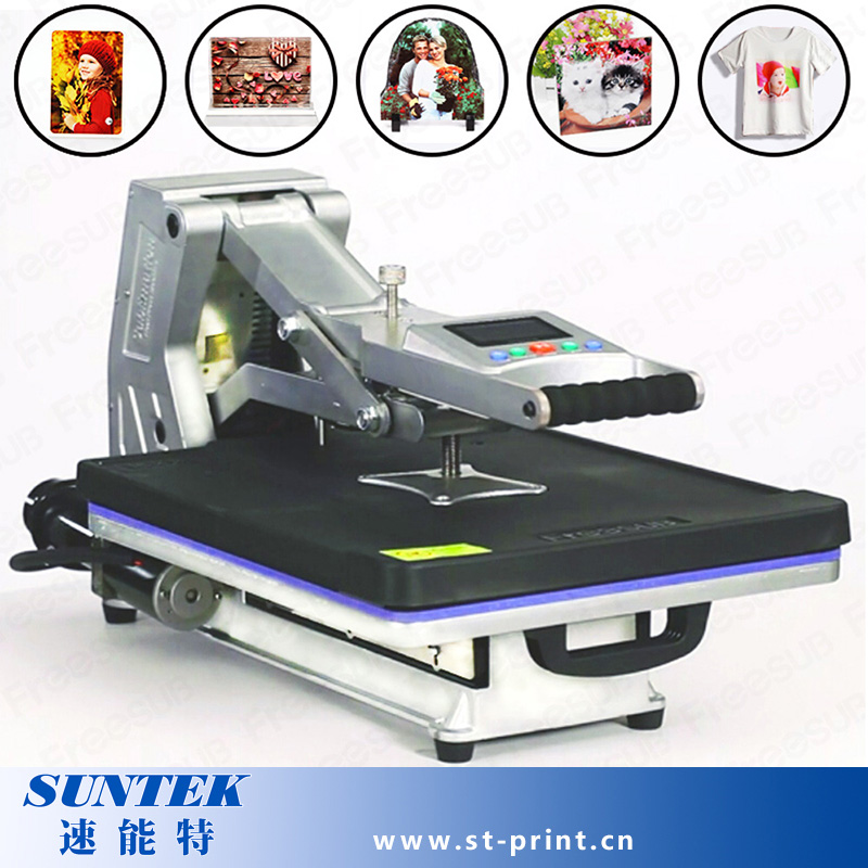 220V Digital Manual T-Shirt Heat Press Machine with Drawer