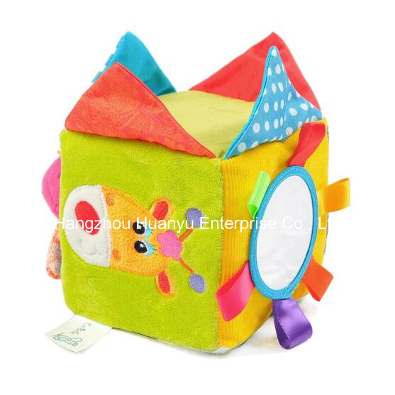 Factory Supply Baby Plush Stuffed Educational Block Toy