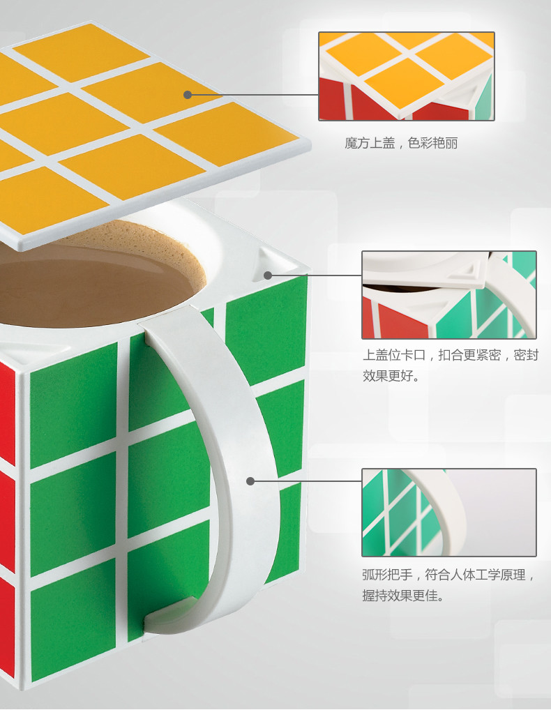 PLA Biodegradable Compostable Magic Cube Cup Artistic Mug