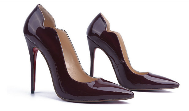 Fashion Style Burgundy High Heel Women Shoes (HS17-064)