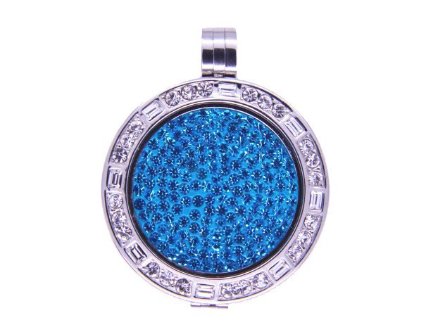 Silver Floating Locket with A Grade Zirconia Fashion Pendant