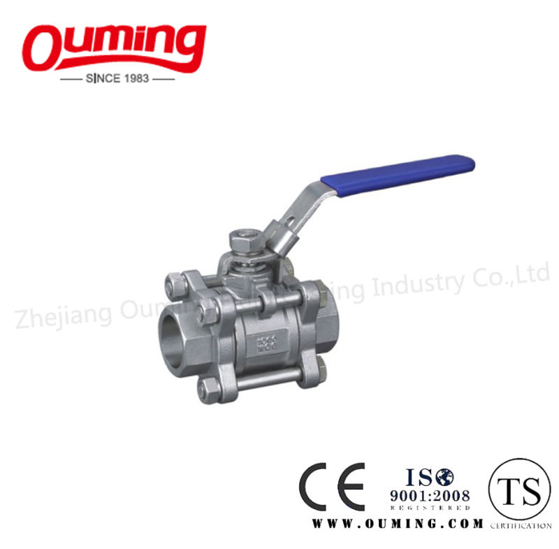 3PC Stainless Steel Ball Valve with Lock