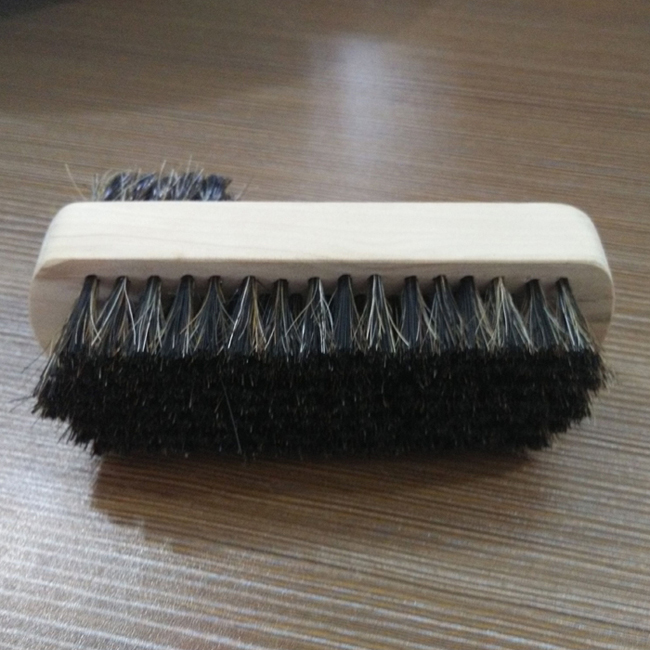 Wooden Base Horse Hair and Plastic Mixture Shoe Brush (YY-493)